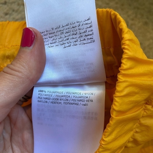 2 Moncler 1952 Men’s Windbreaker Pants Orange Size 46 Cargo Pull On Jogger Pants - Picture 8 of 13